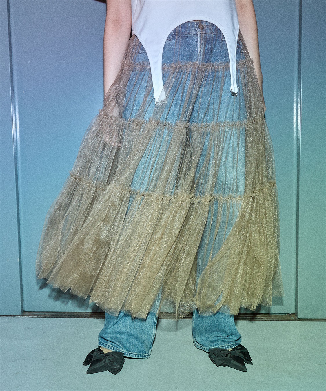 ELLEgirl チュールティアードスカート_sub_15