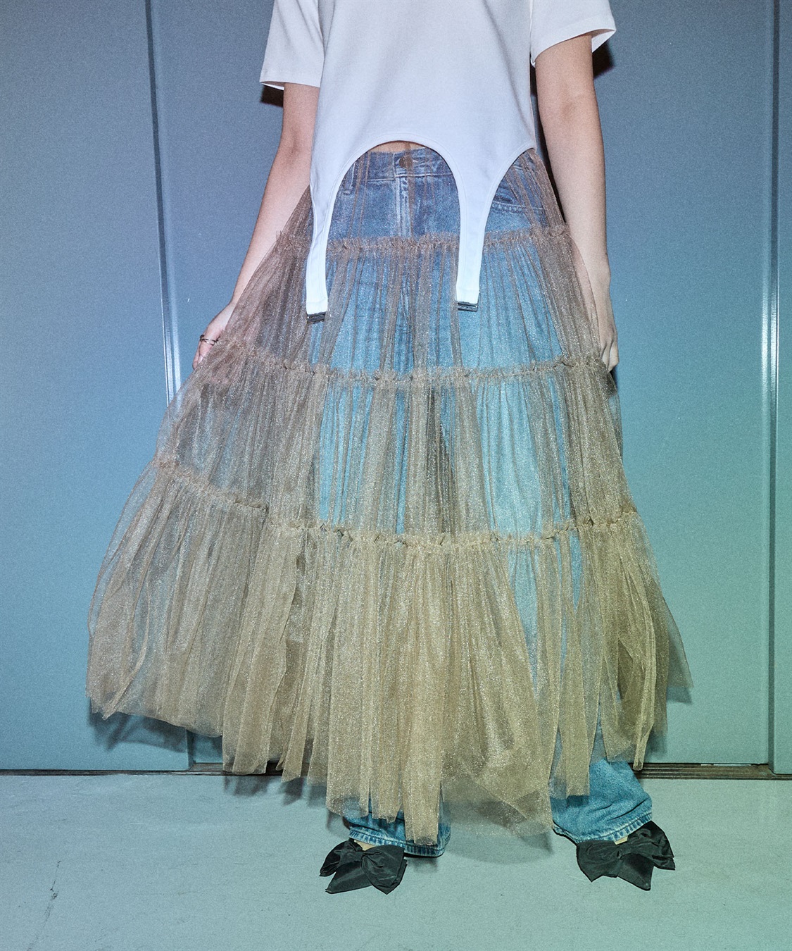 ELLEgirl チュールティアードスカート_sub_16