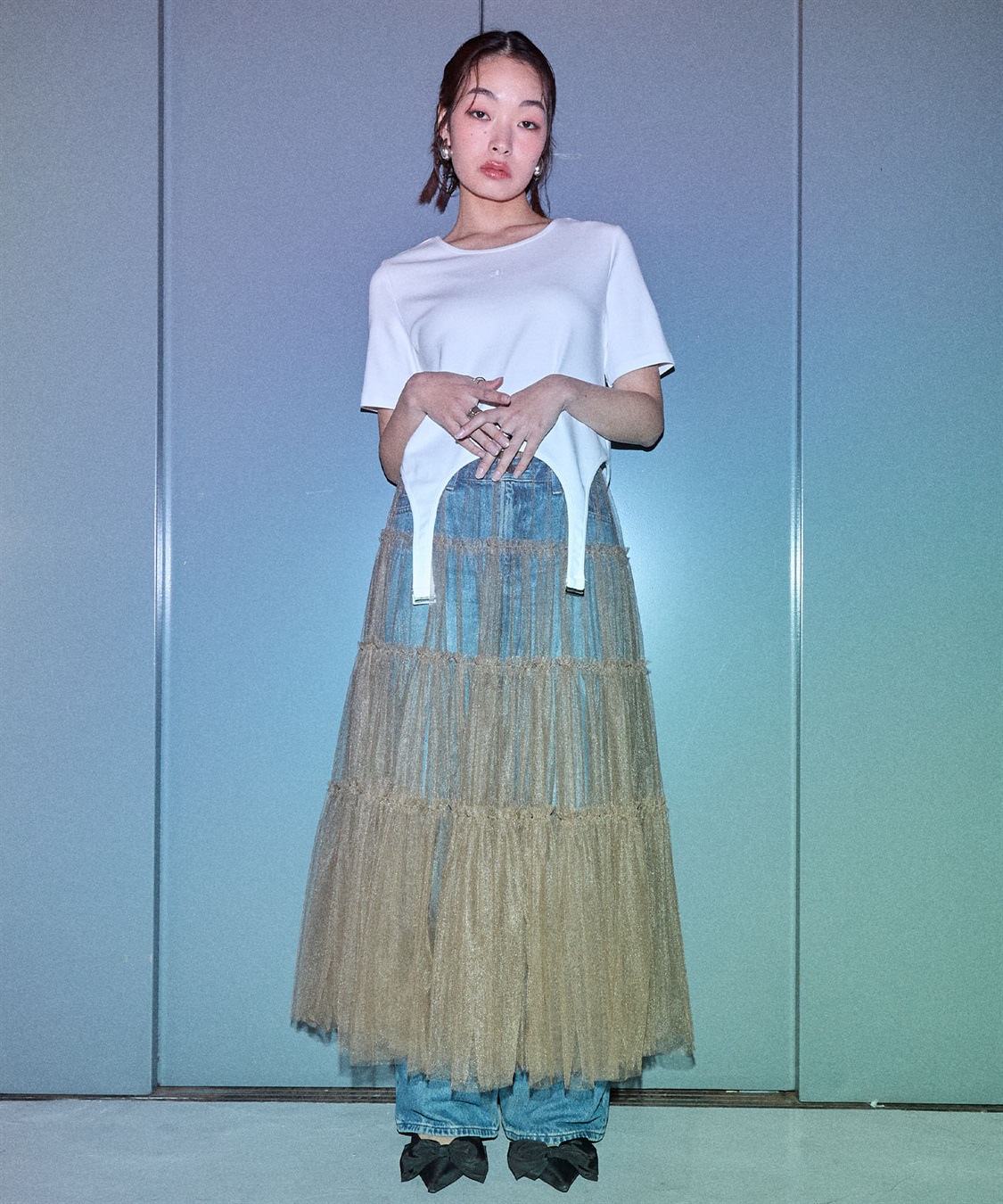 ELLEgirl チュールティアードスカート_sub_18