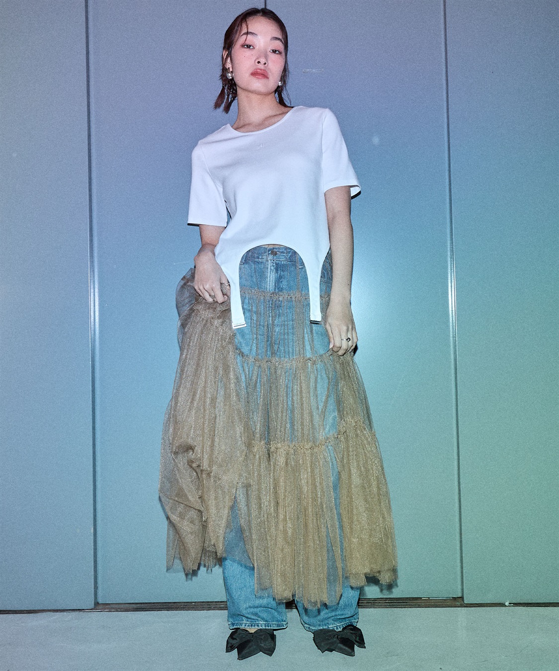 ELLEgirl チュールティアードスカート_sub_19