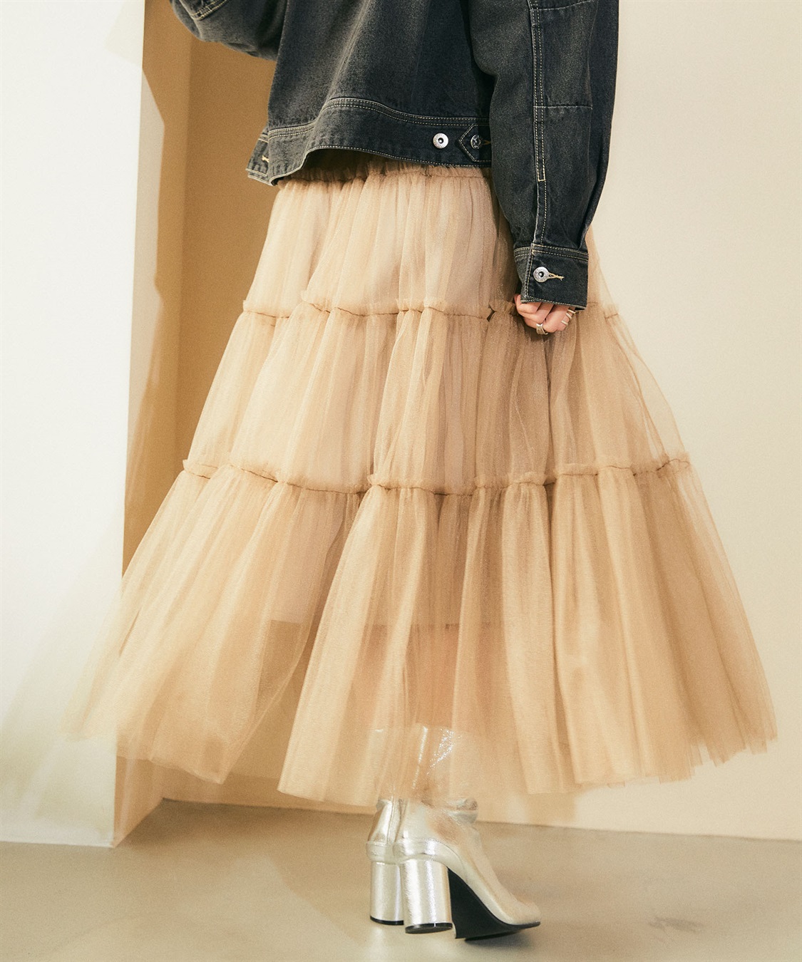 ELLEgirl チュールティアードスカート_sub_24