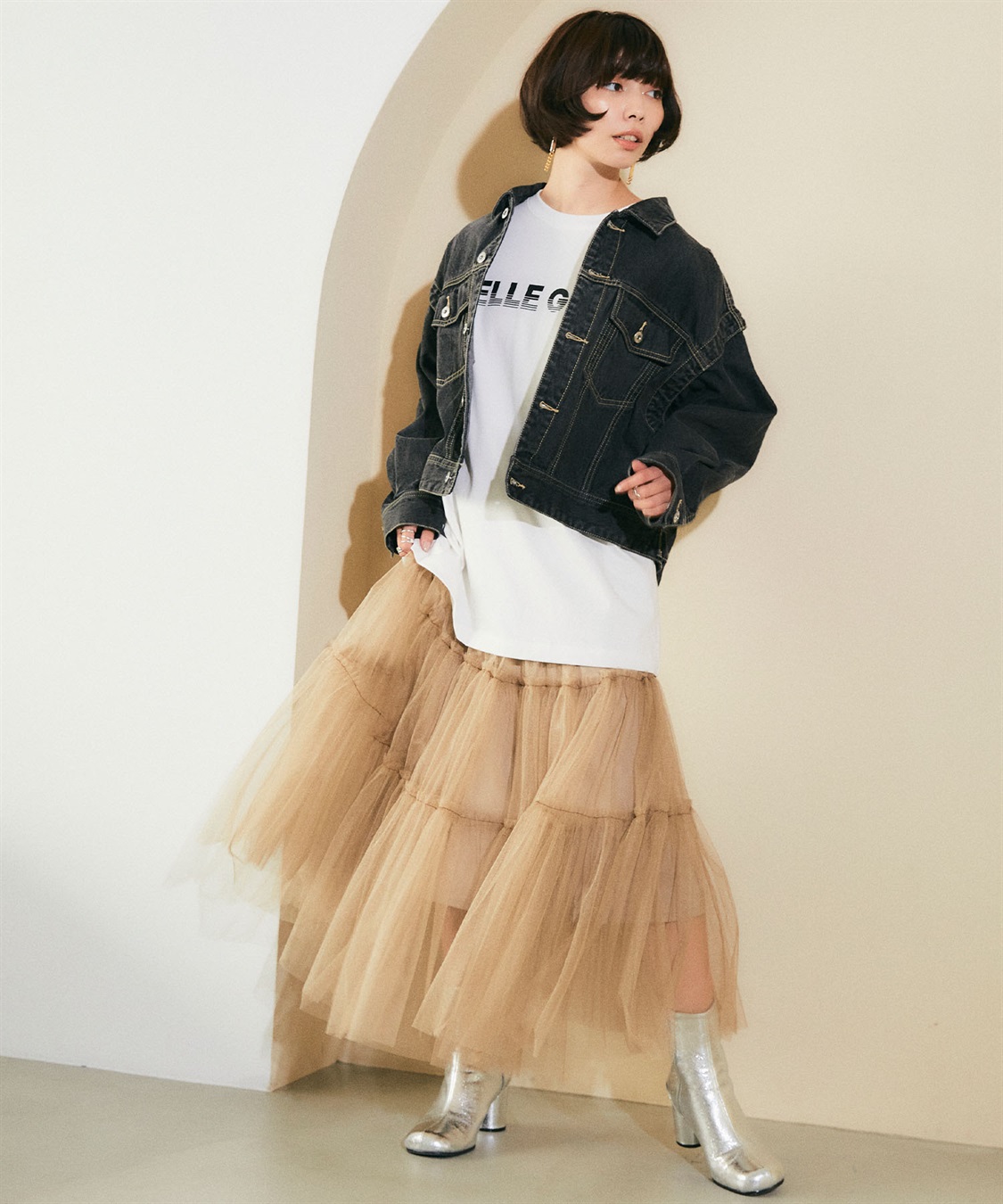 ELLEgirl チュールティアードスカート_sub_27