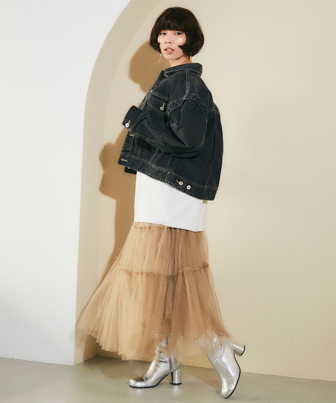 ELLEgirl チュールティアードスカート_sub_29