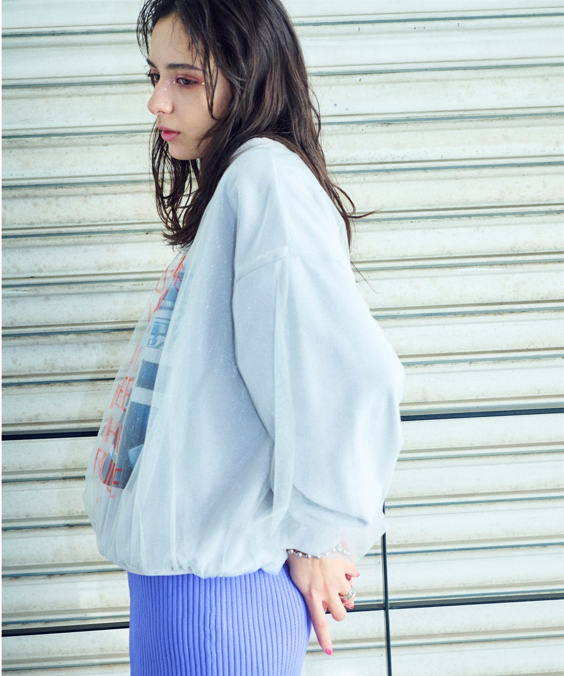 ELLEgirl チュールレイヤードスウェットプルオーバー_sub_4