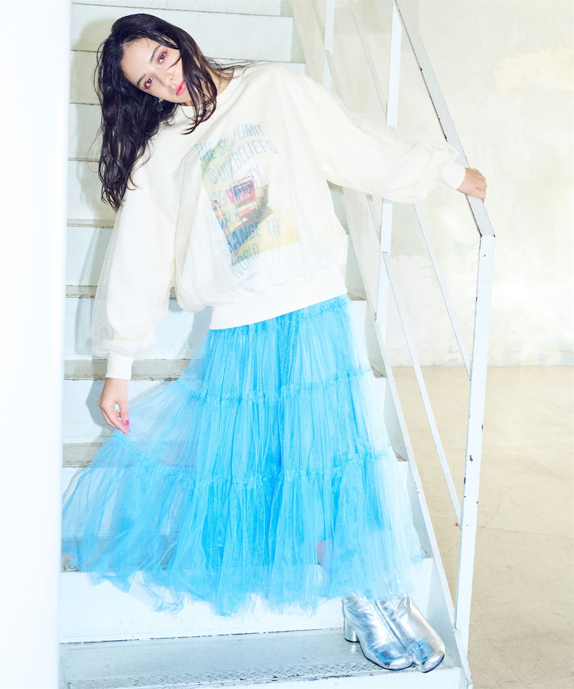 ELLEgirl チュールレイヤードスウェットプルオーバー_sub_13