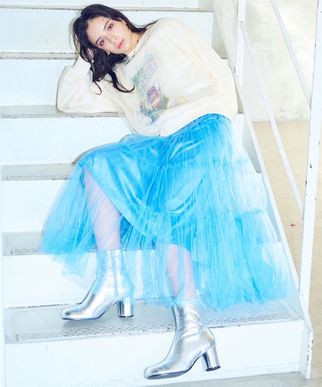 ELLEgirl チュールレイヤードスウェットプルオーバー_sub_14