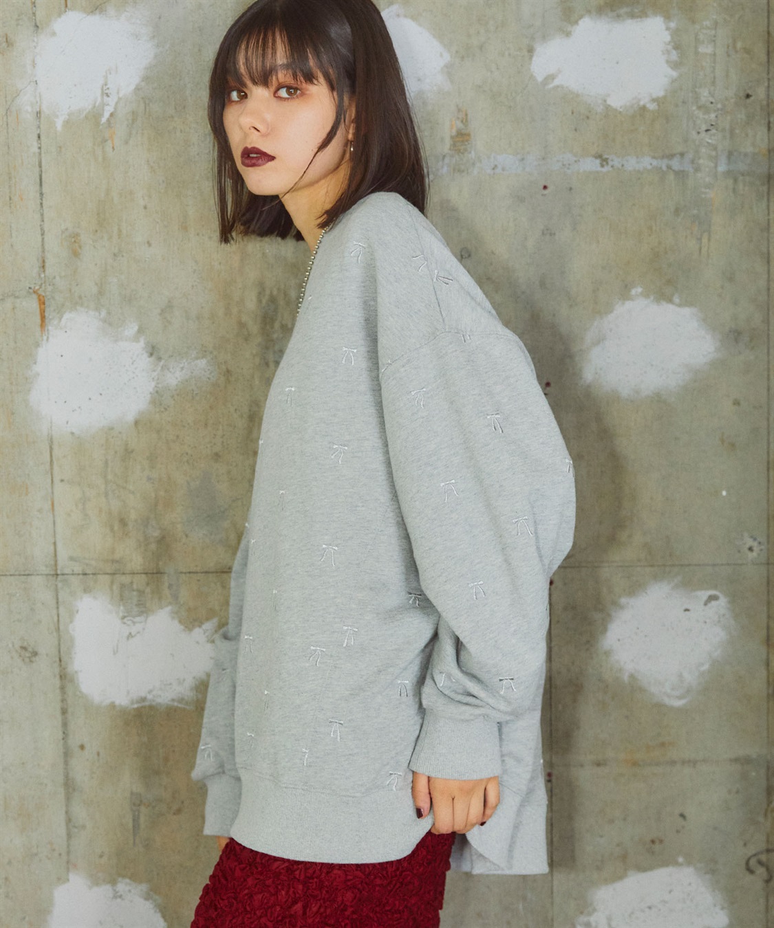 ELLEgirl リボン総刺繍スウェットプルオーバー_sub_5