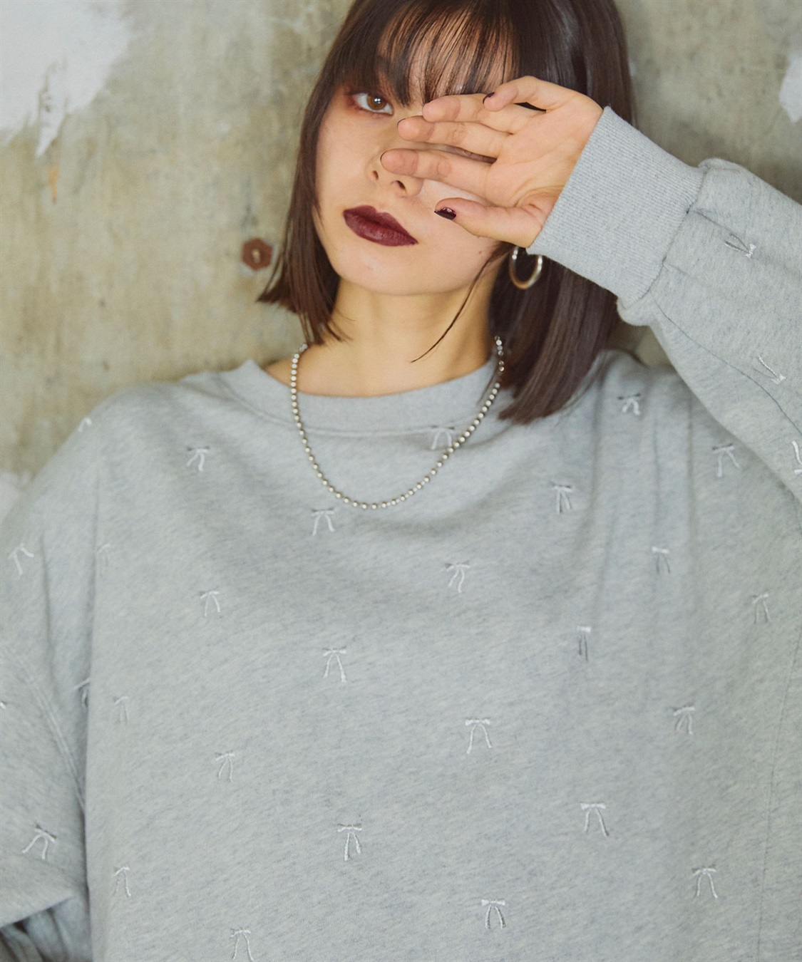 ELLEgirl リボン総刺繍スウェットプルオーバー_sub_7