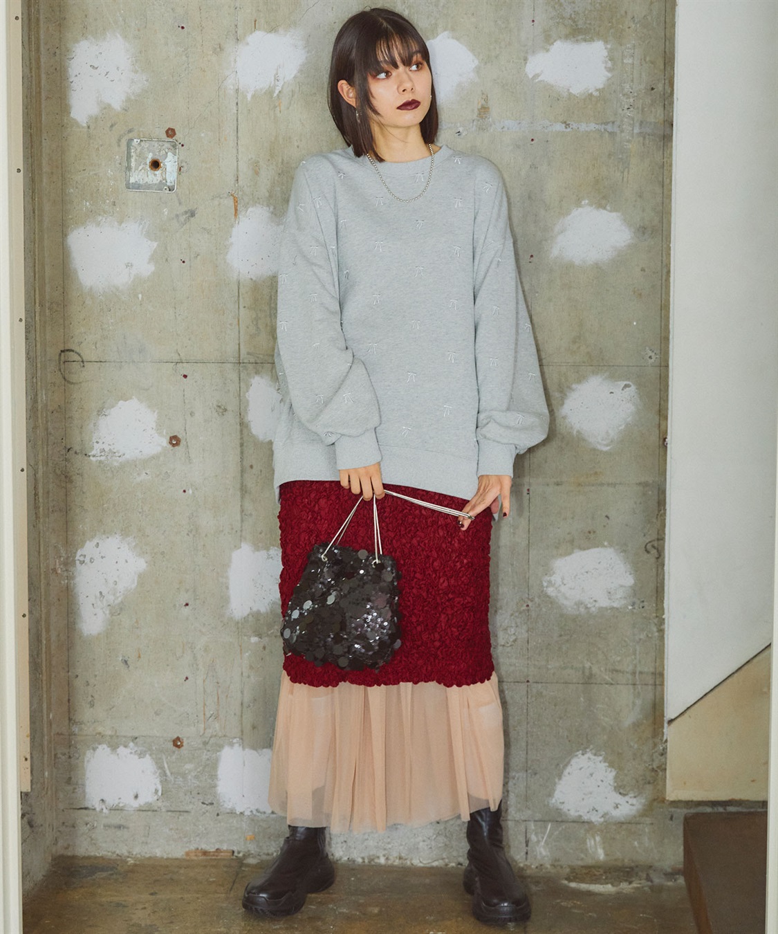 ELLEgirl リボン総刺繍スウェットプルオーバー_sub_8