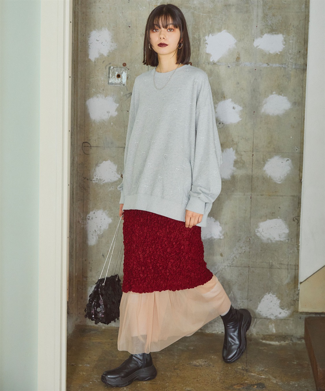 ELLEgirl リボン総刺繍スウェットプルオーバー_sub_9