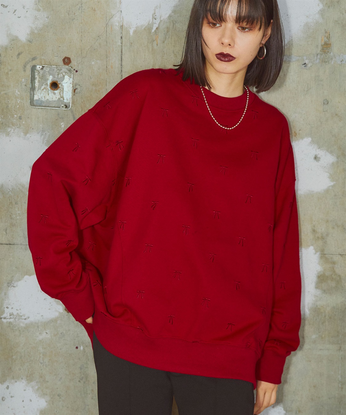 ELLEgirl リボン総刺繍スウェットプルオーバー_sub_16