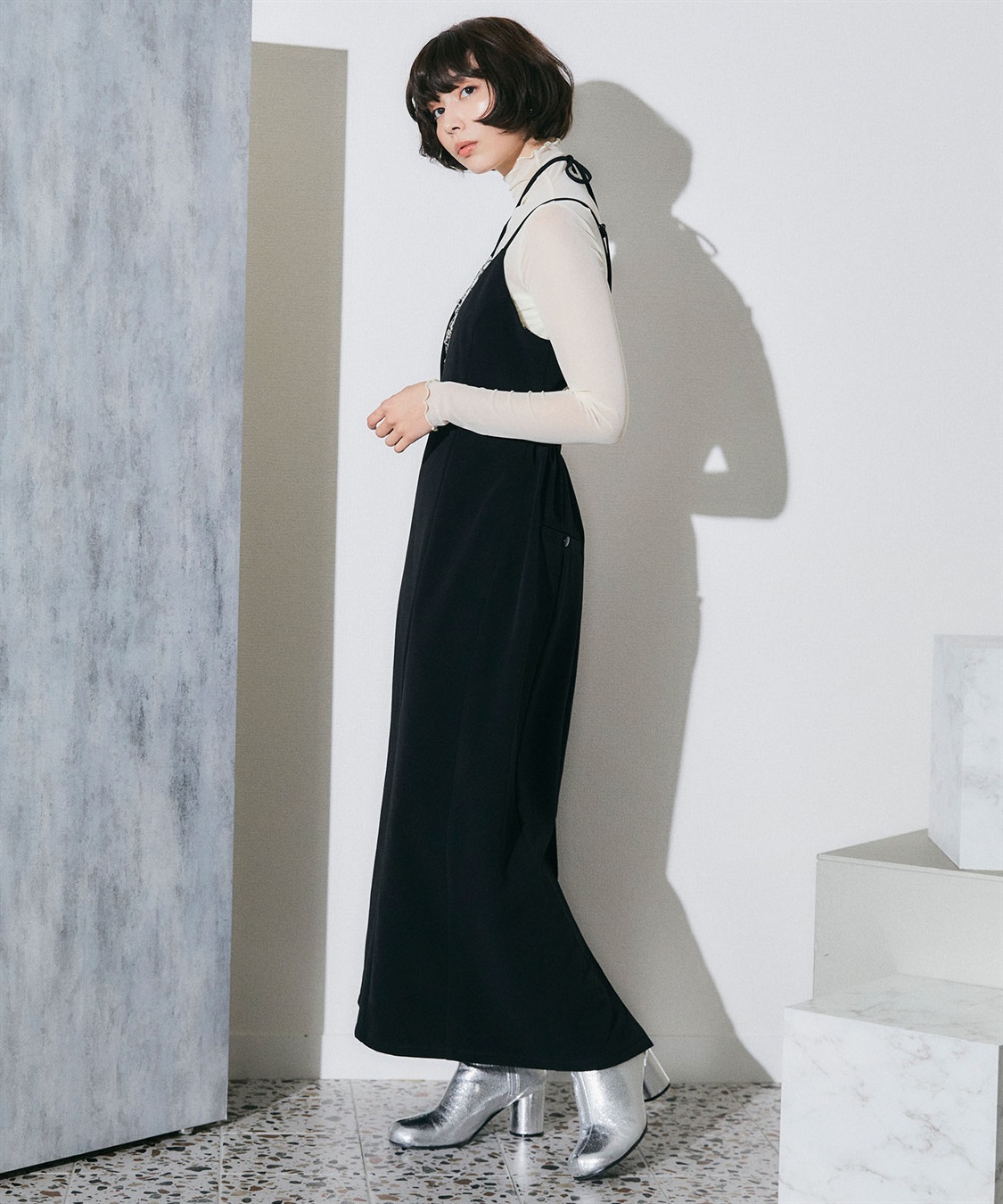 フラワージャガードビスチェワンピース ELLEgirl｜クロスプラス