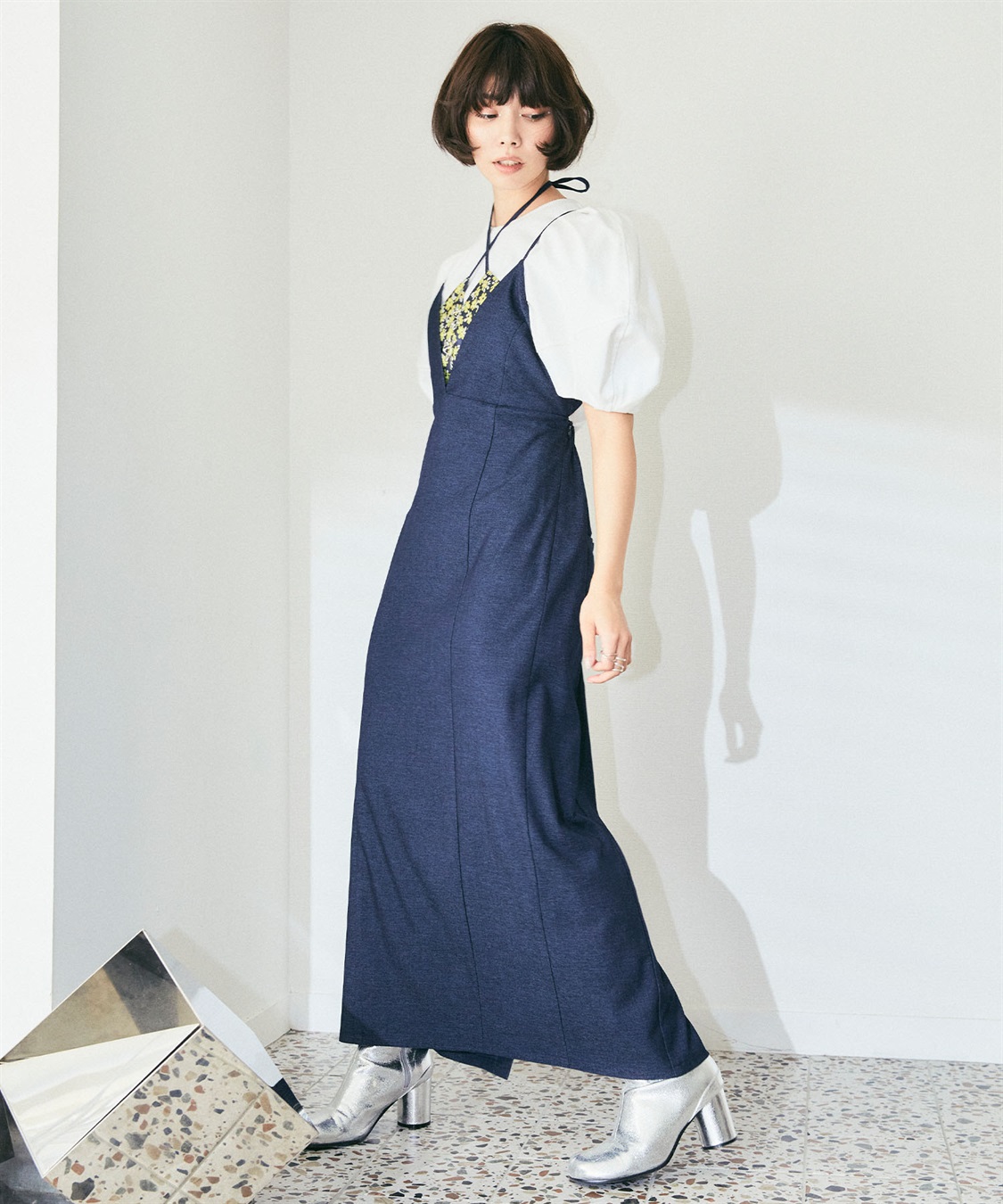 ELLEgirl フラワージャガードビスチェワンピース_sub_18