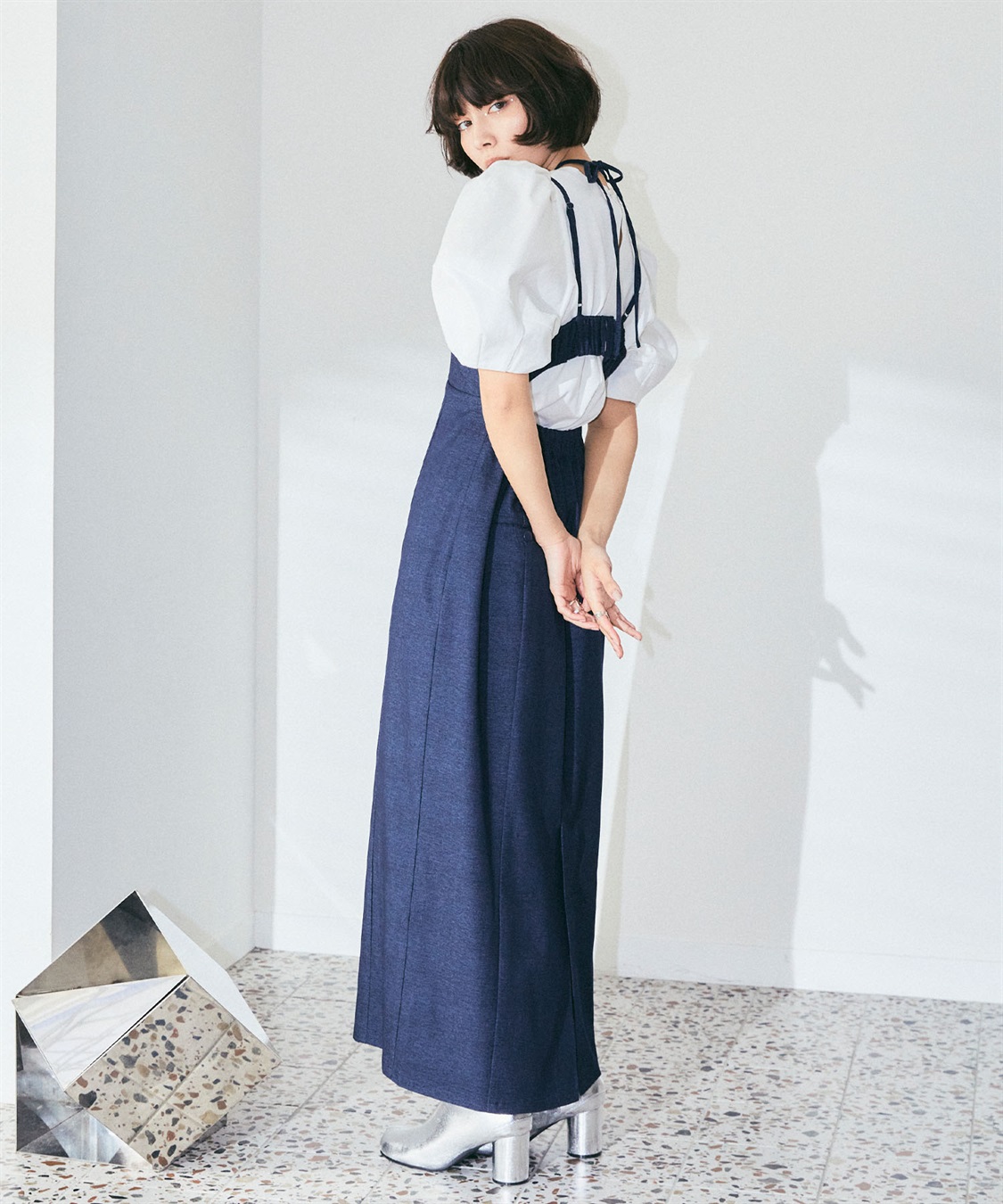 ELLEgirl フラワージャガードビスチェワンピース_sub_21