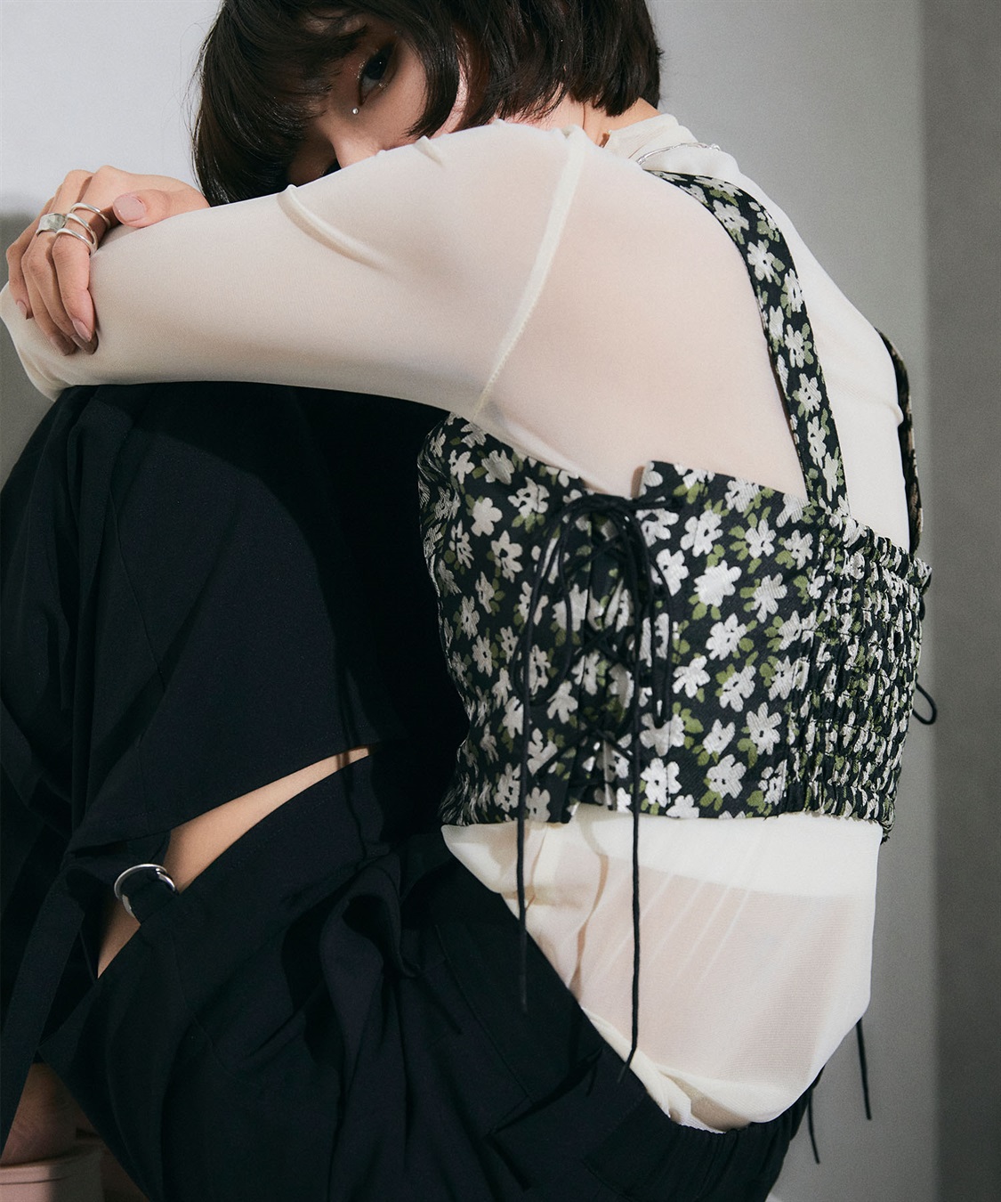 ELLEgirl フロントホックフラワービスチェ_sub_12