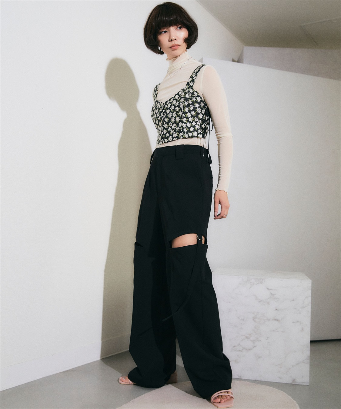 ELLEgirl フロントホックフラワービスチェ_sub_14