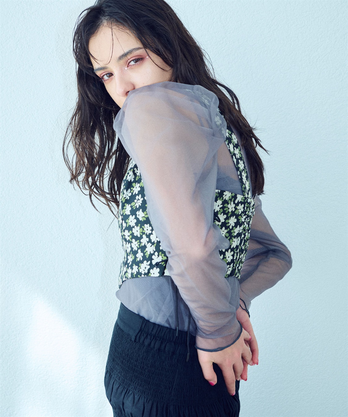 ELLEgirl フロントホックフラワービスチェ_sub_21