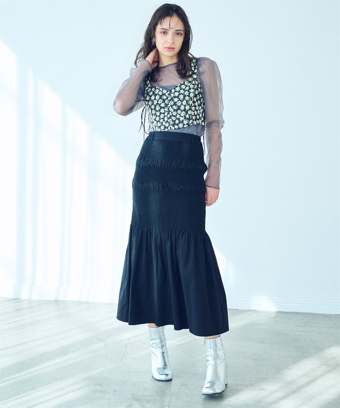 ELLEgirl フロントホックフラワービスチェ_sub_22