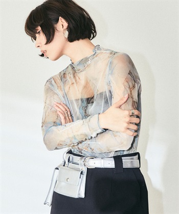 ELLEgirl ハイネック転写総柄シアートップス_subthumb_4
