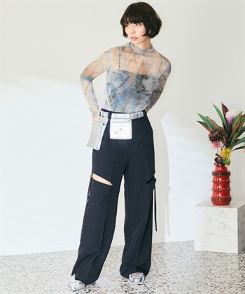 ELLEgirl ハイネック転写総柄シアートップス_subthumb_8