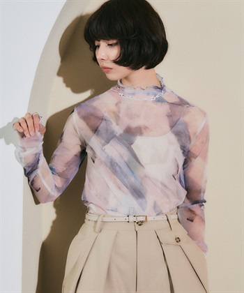 ELLEgirl ハイネック転写総柄シアートップス_subthumb_10