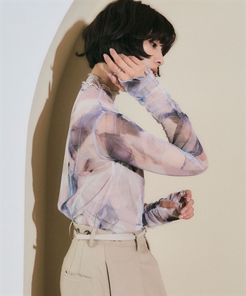 ELLEgirl ハイネック転写総柄シアートップス_subthumb_12