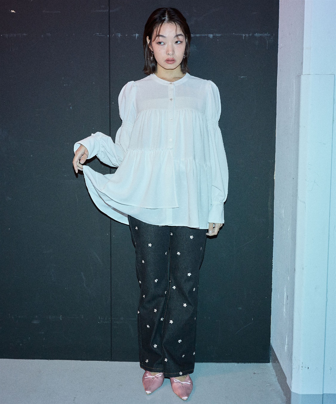 ELLEgirl パフスリーブティアードブラウス_sub_11