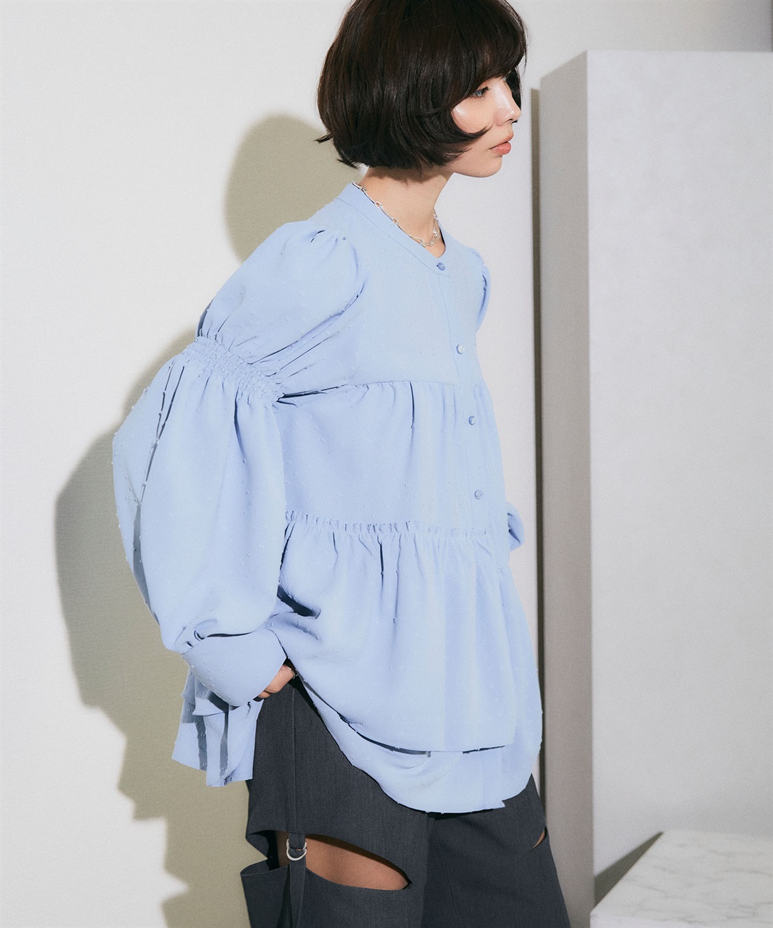 ELLEgirl パフスリーブティアードブラウス_sub_14