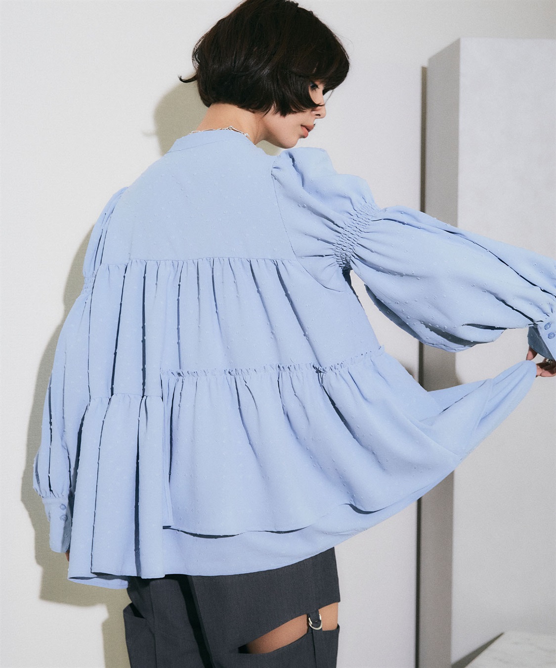 ELLEgirl パフスリーブティアードブラウス_sub_15