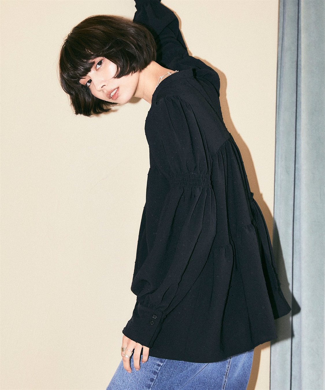 ELLEgirl パフスリーブティアードブラウス_sub_20