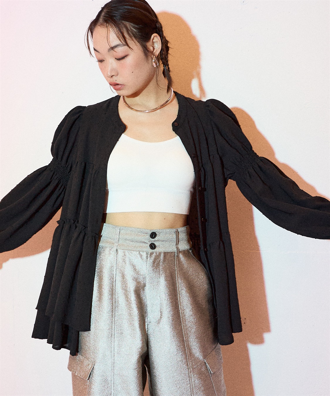 ELLEgirl パフスリーブティアードブラウス_sub_25