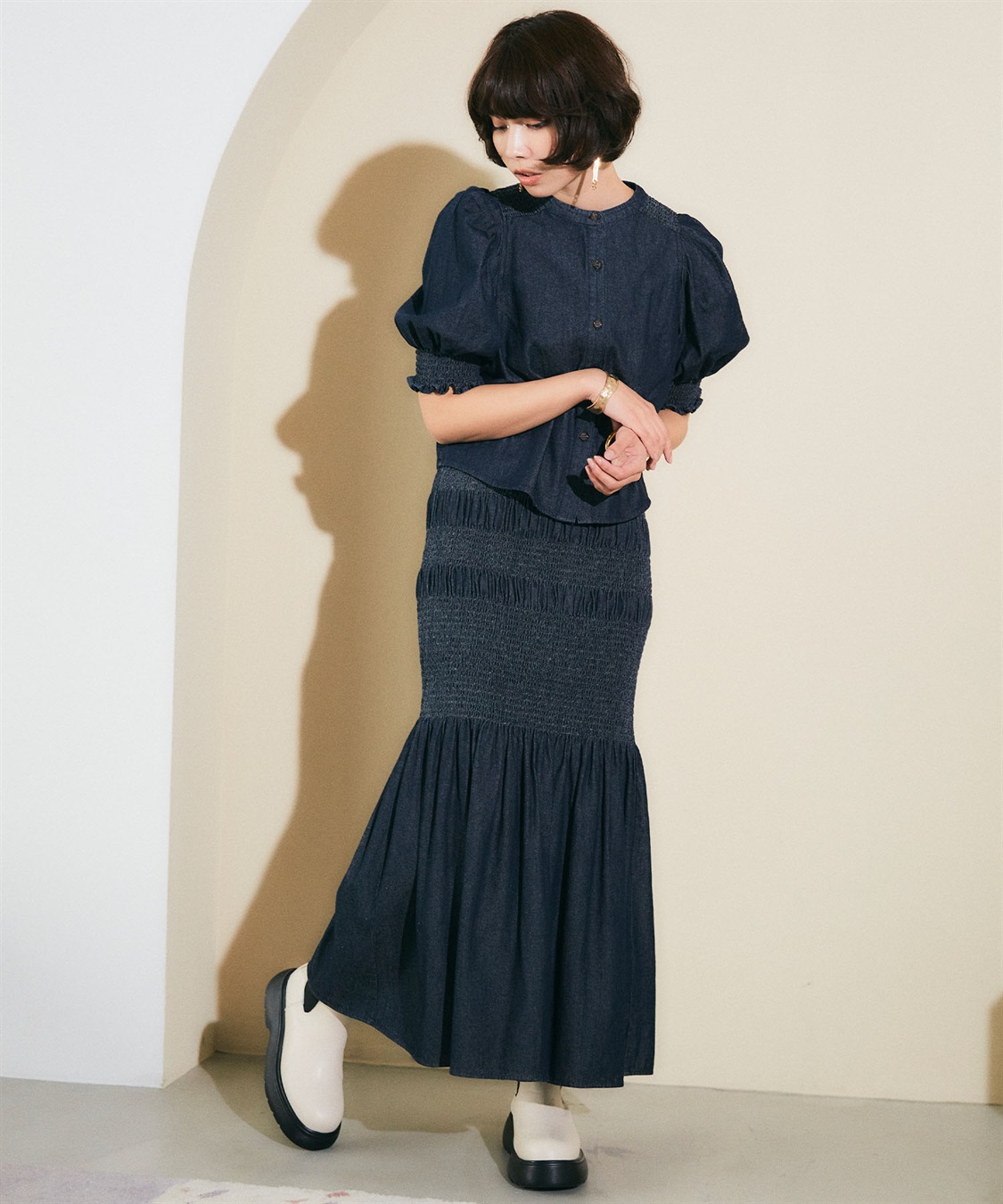 eLLa ella_selectshop ケープブラウス ella_selectshop eLLa プリーツカットブラウス ピンク - メルカリ