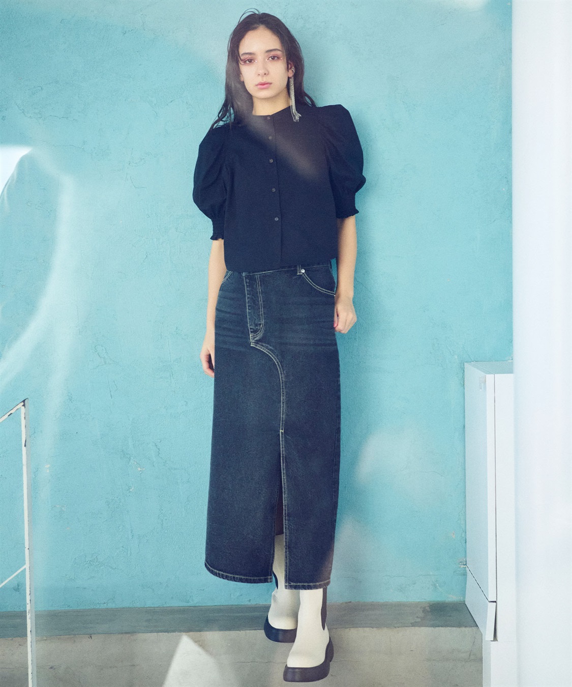 ELLEgirl ギャザーパフスリーブブラウス_sub_20