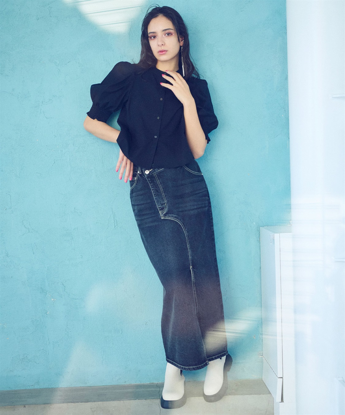 ELLEgirl ギャザーパフスリーブブラウス_sub_21