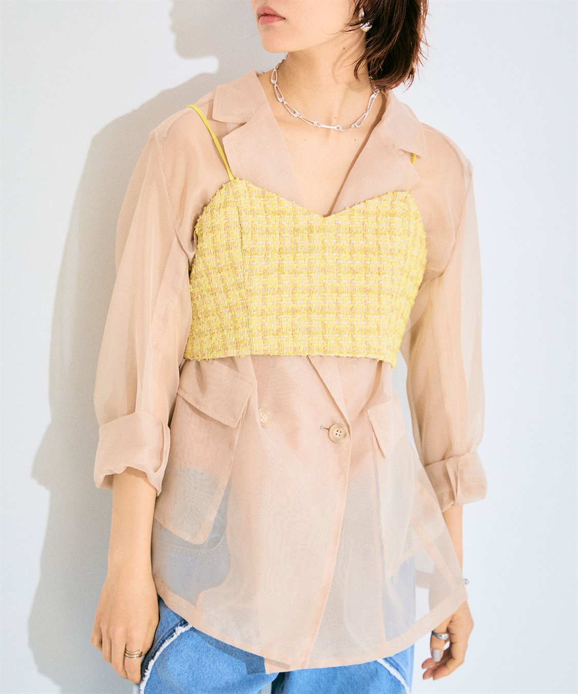 ELLEgirl シアーテーラードジャケット_sub_8