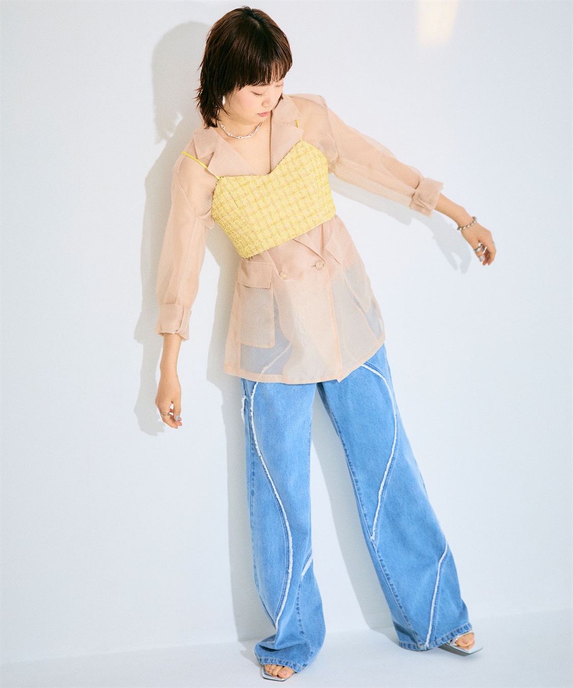 ELLEgirl シアーテーラードジャケット_sub_12