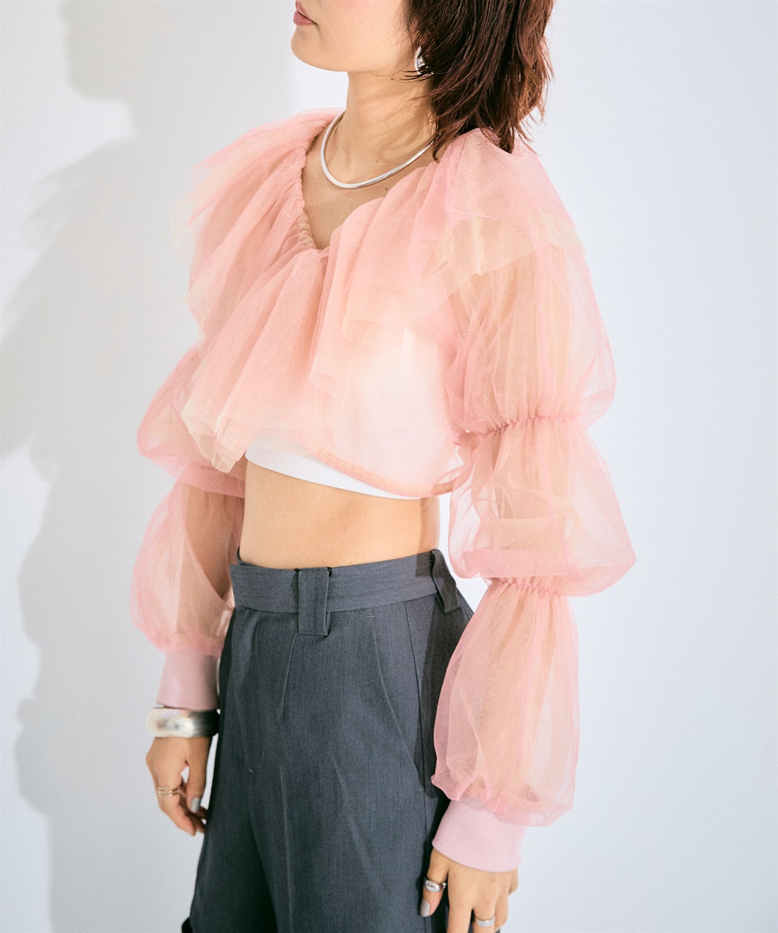 ELLEgirl バルーンスリーブラッフルボレロ_sub_12