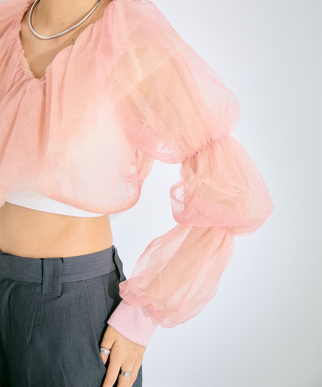 ELLEgirl バルーンスリーブラッフルボレロ_sub_15