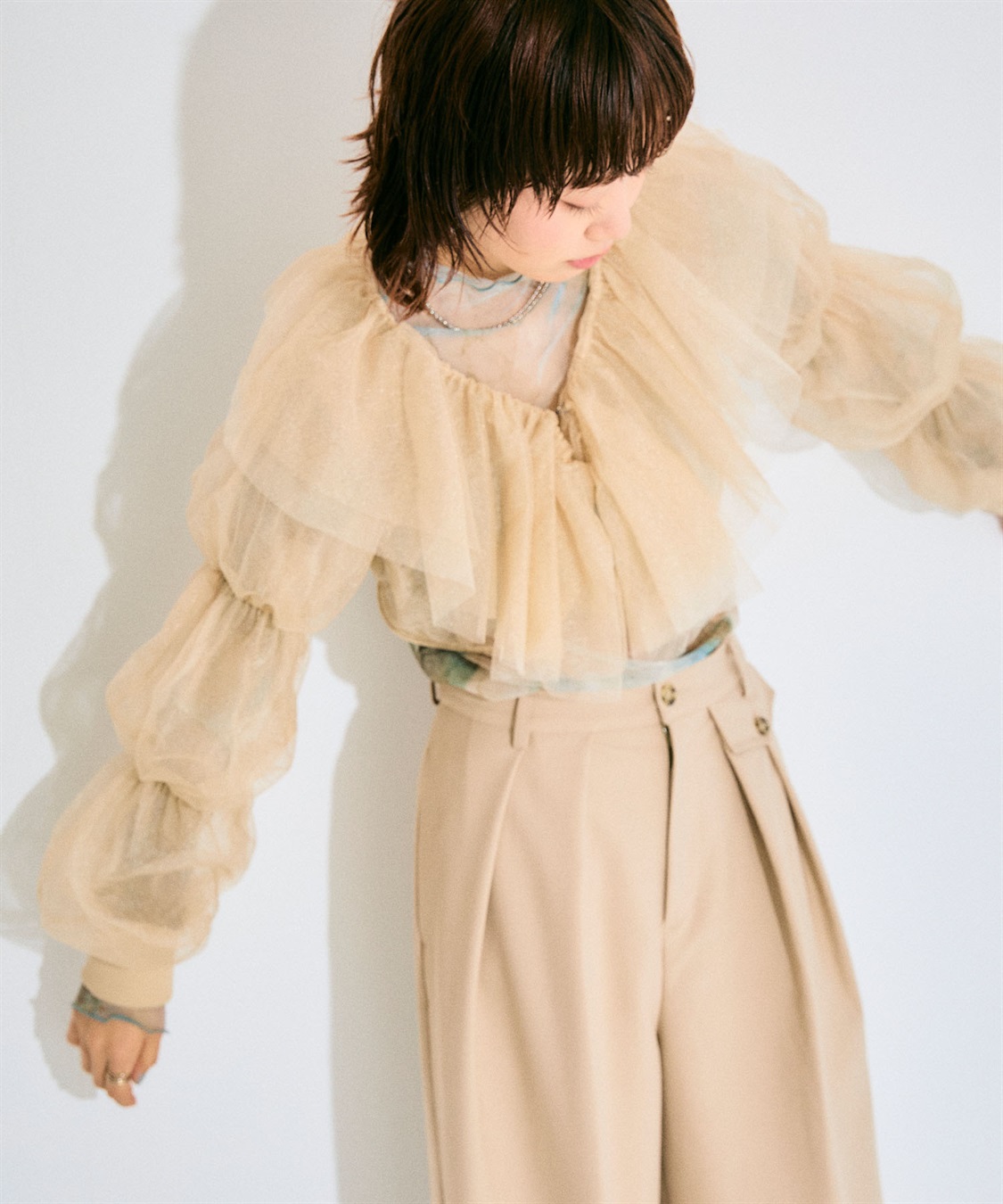 ELLEgirl バルーンスリーブラッフルボレロ_sub_18