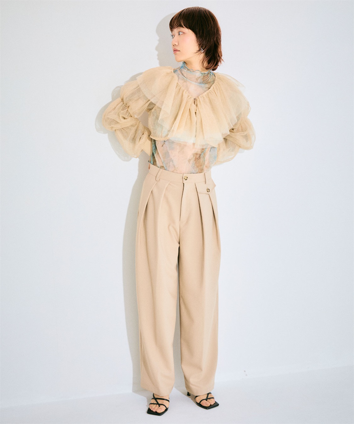 ELLEgirl バルーンスリーブラッフルボレロ_sub_23