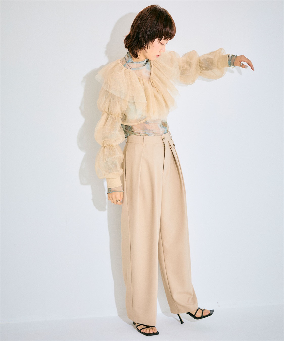 ELLEgirl バルーンスリーブラッフルボレロ_sub_24