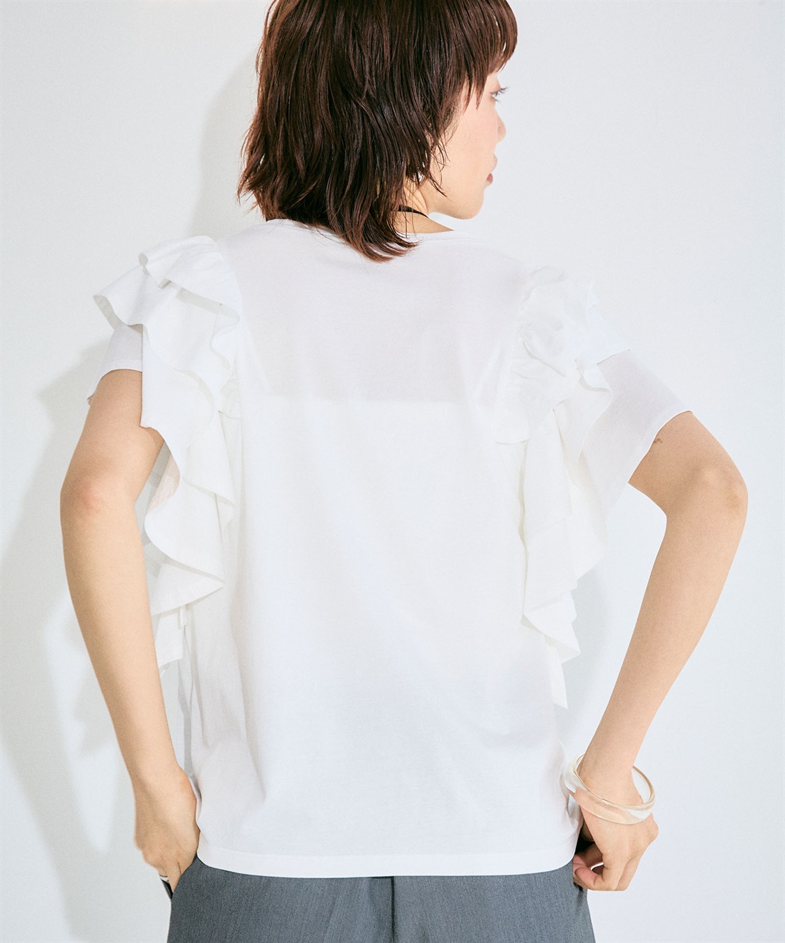 ELLEgirl ボリュームラッフルスリーブTシャツ_sub_3