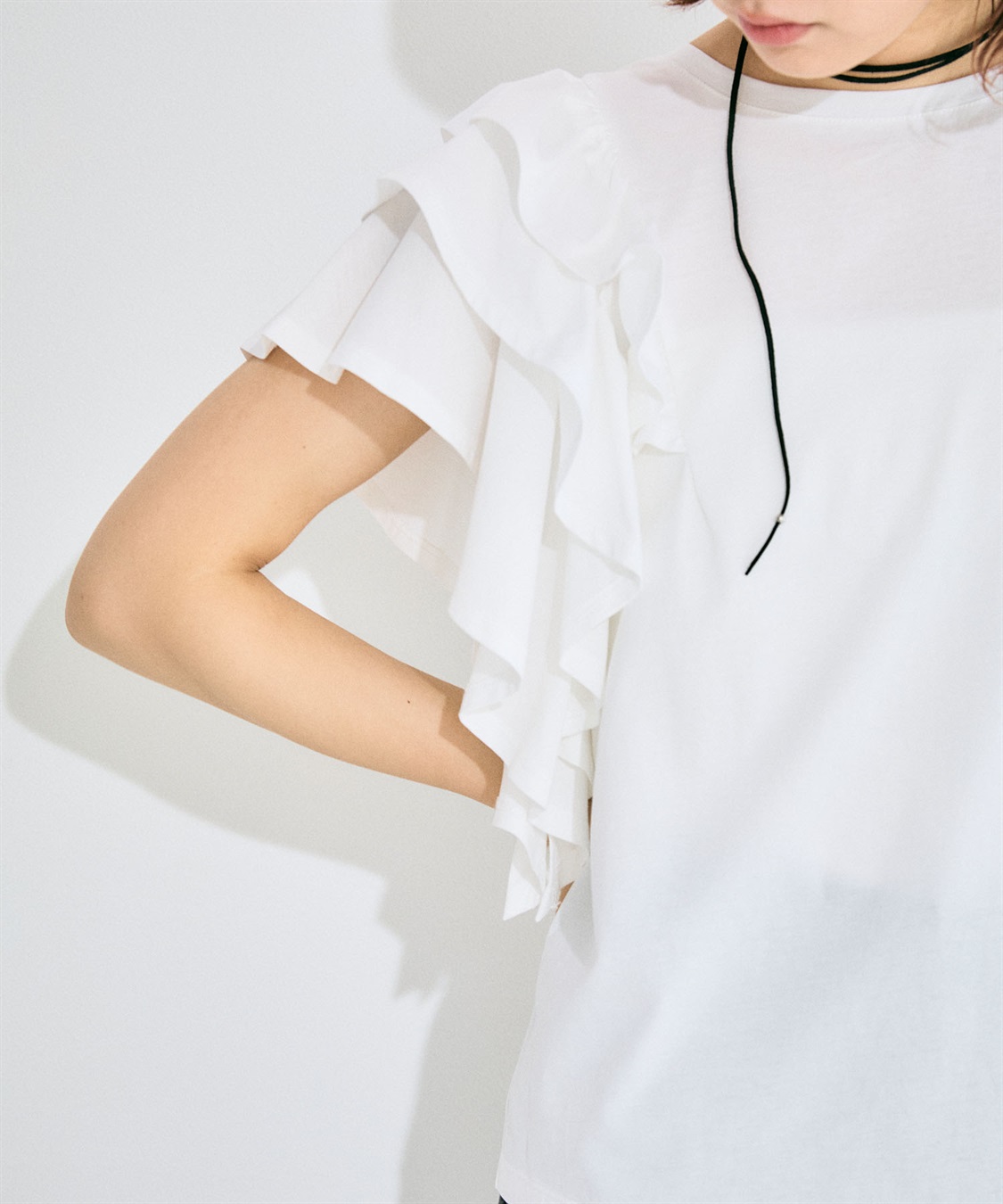 ELLEgirl ボリュームラッフルスリーブTシャツ_sub_5