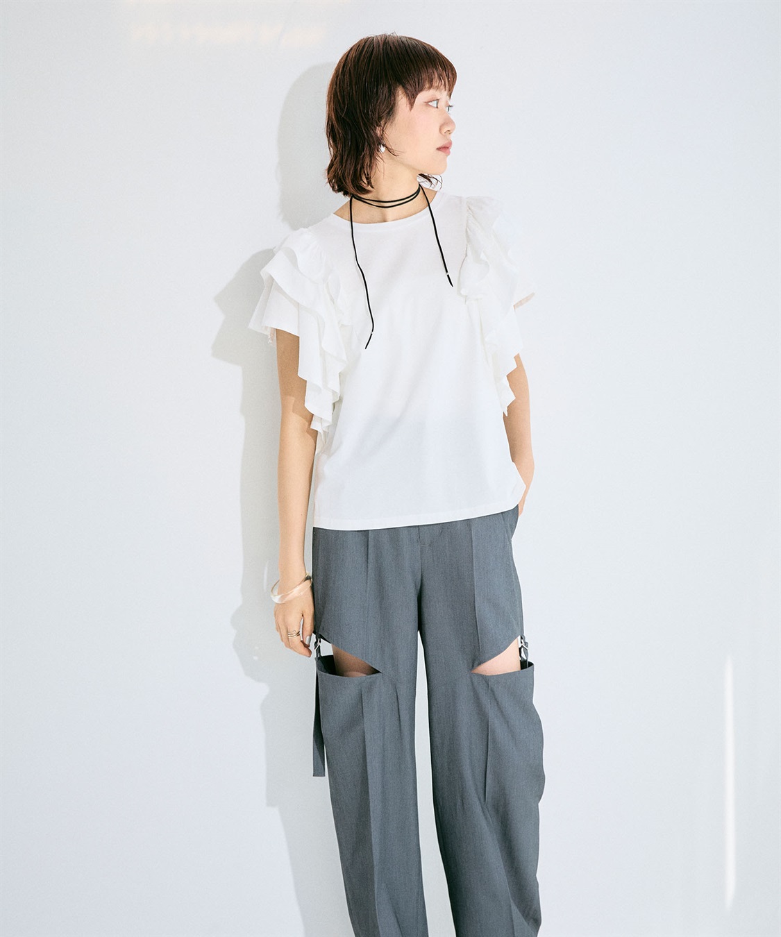 ELLEgirl ボリュームラッフルスリーブTシャツ_sub_7