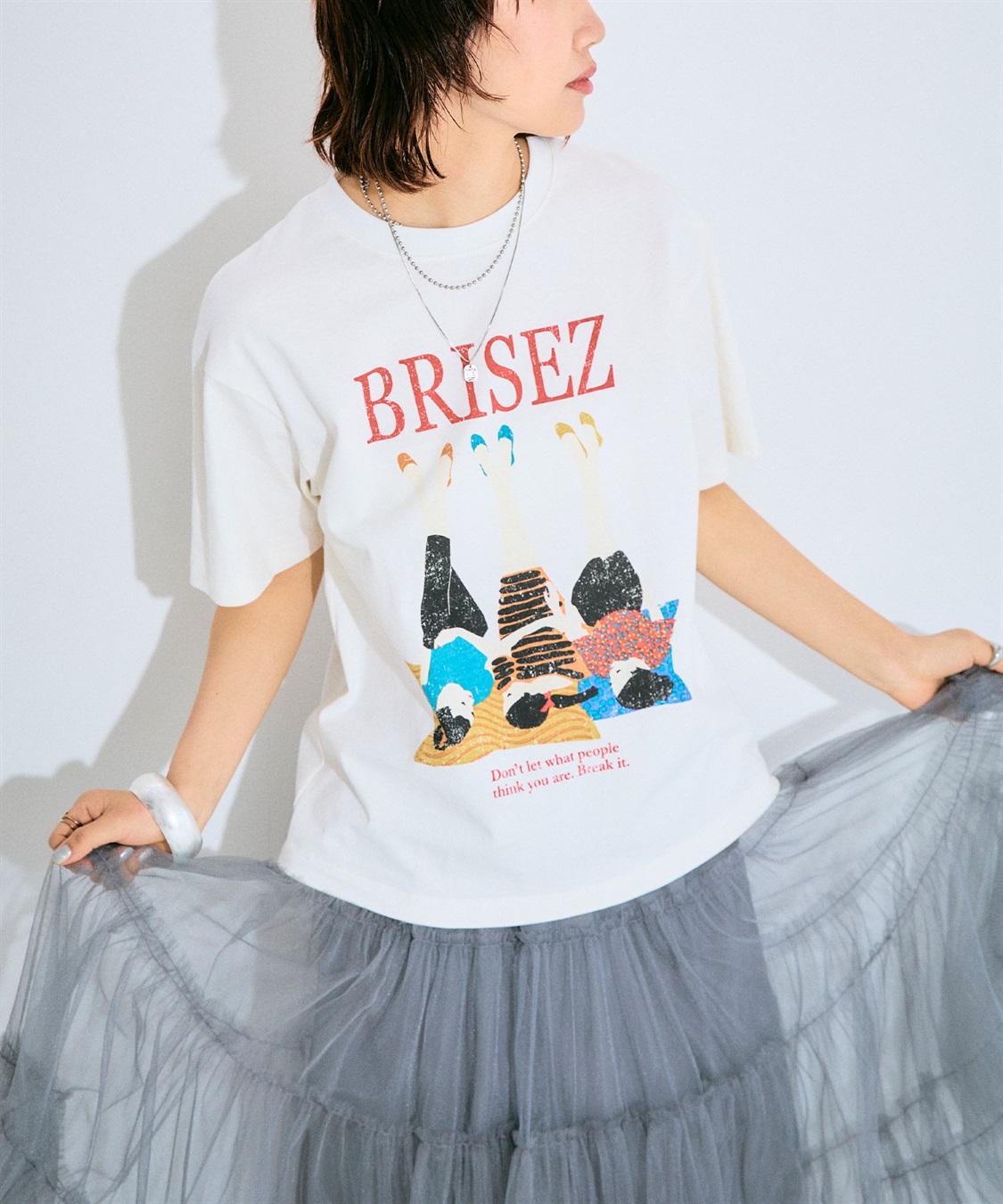 グラフィックプリントTシャツ ELLEgirl｜クロスプラス公式通販サイト