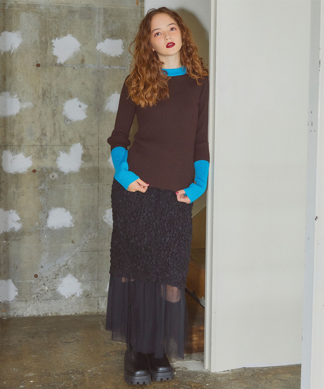 ELLEgirl チュールレイヤードシャーリングスカート_sub_25