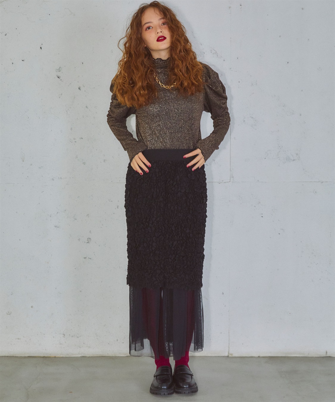 ELLEgirl チュールレイヤードシャーリングスカート_sub_26