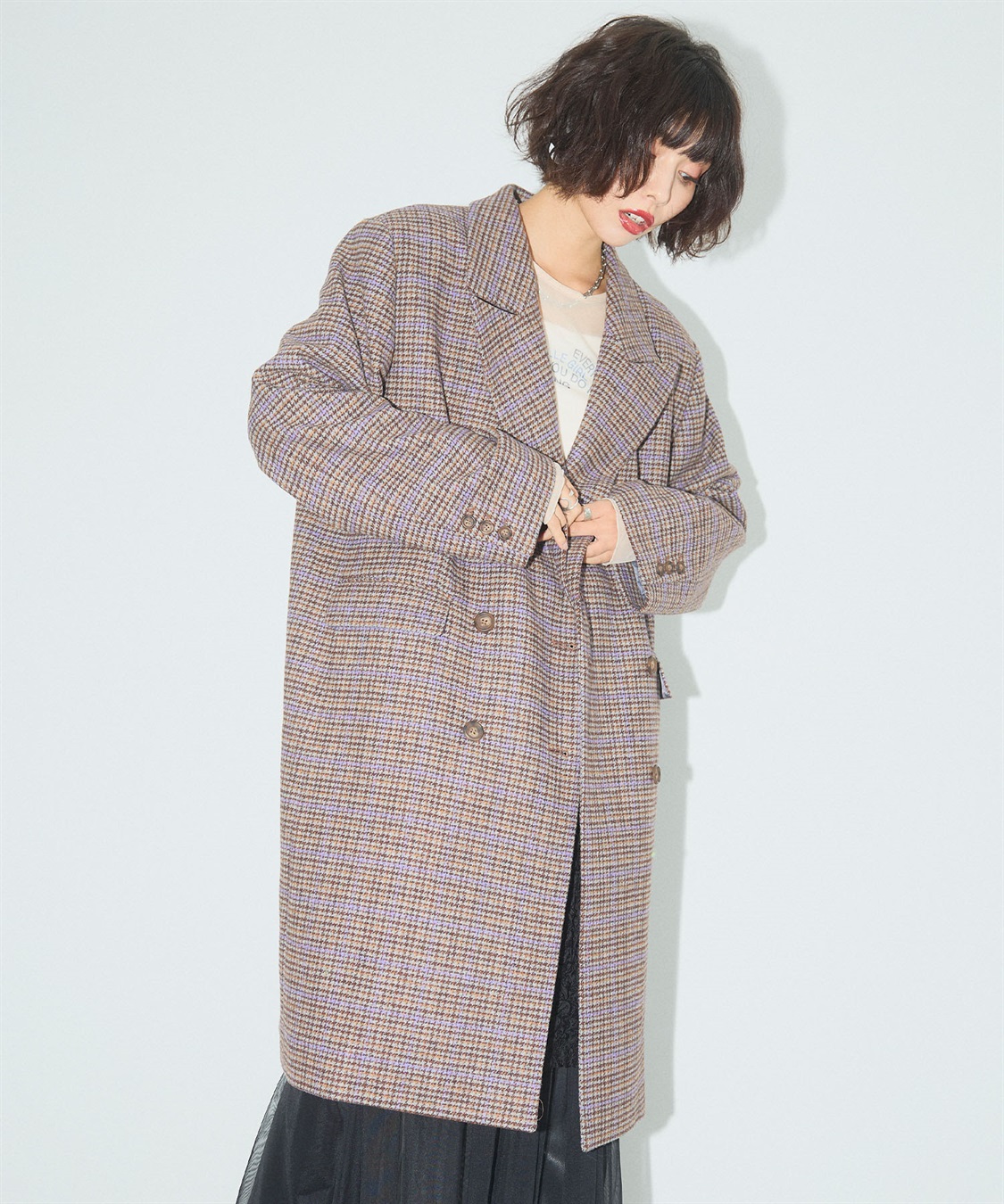 ELLEgirl メンズライクチェスターコート_sub_15