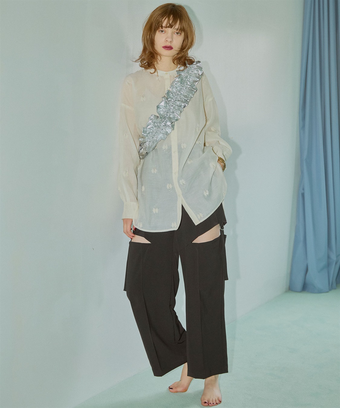 ELLEgirl リボン刺繍シアーシャツ_sub_12