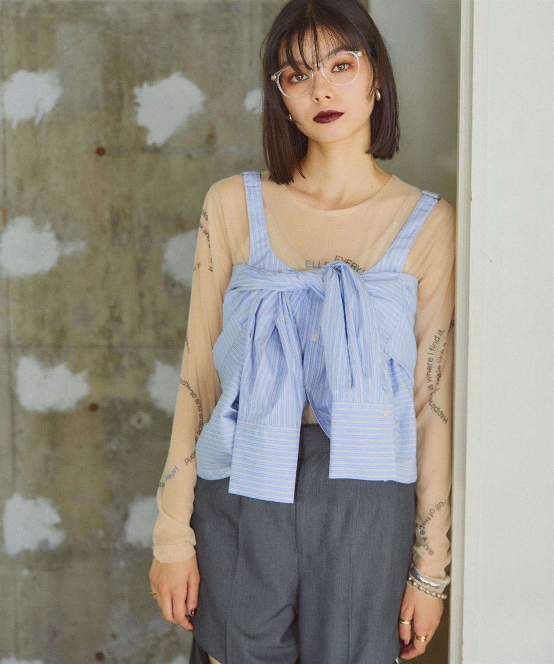 ELLEgirl ガーターデザインシャツ_sub_14